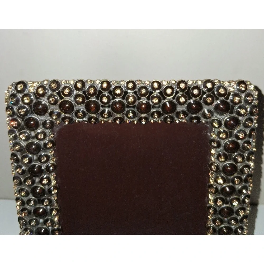 Z Gallerie Smoky Brown & Gold/champagne Rhinestone Bubble Picture Frame